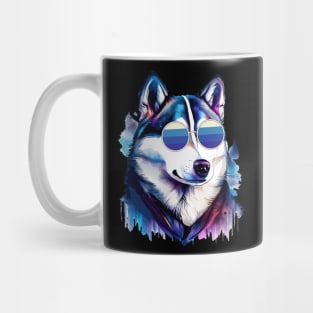 siberian husky sunglasses Mug